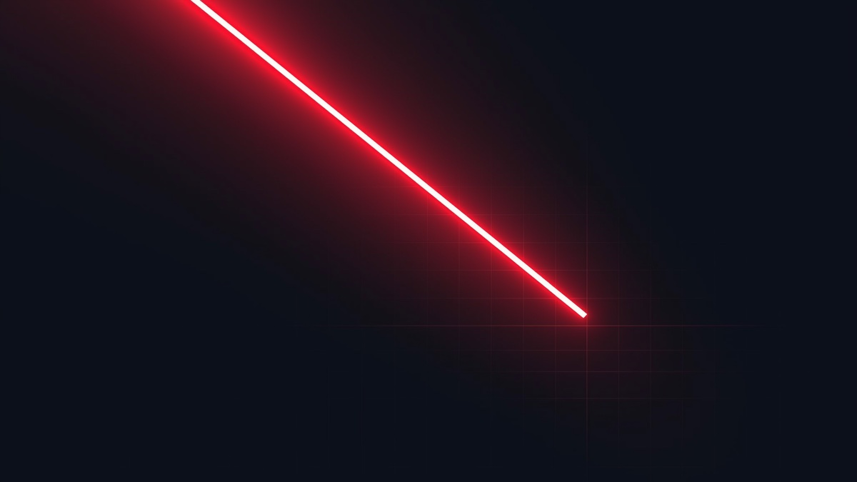 Chart showing price falling